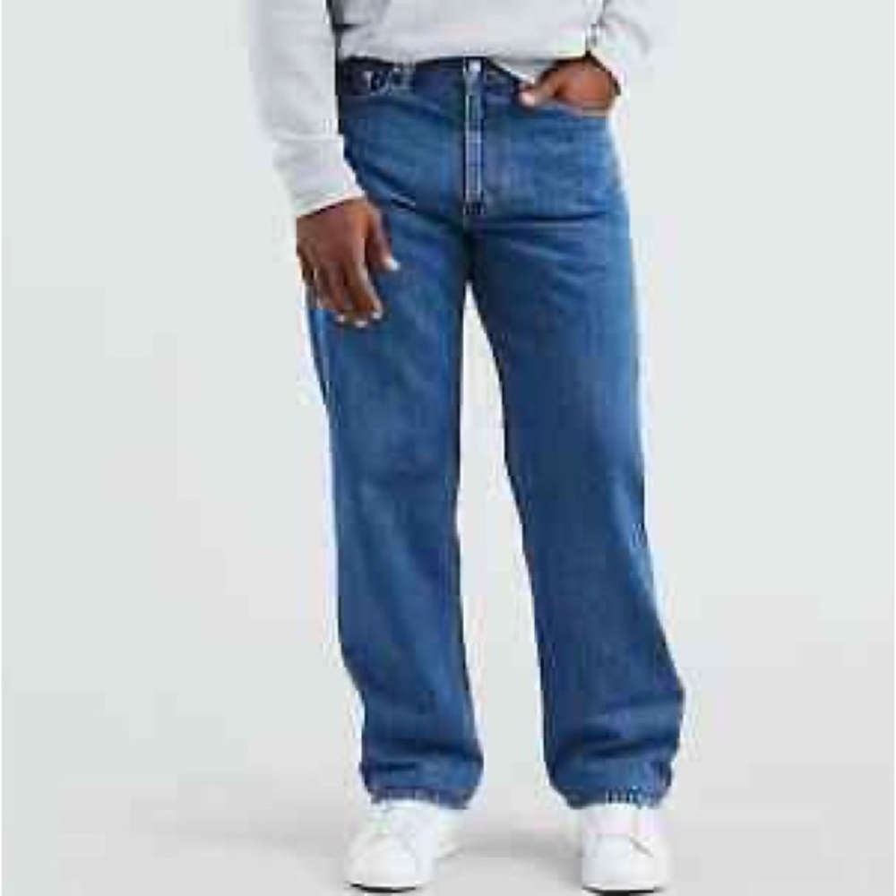 Levi's Men's Big & Tall Size 44X33 550 Relaxed Fit Medium Stonewash Jeans
